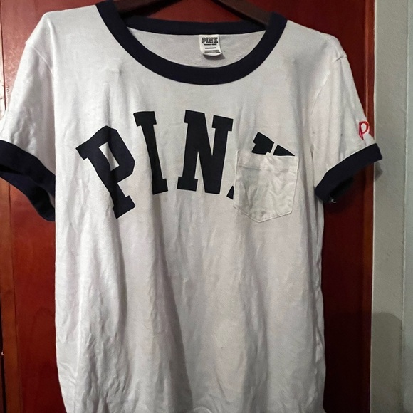 Pink Victoria Secret Bundle Lot (6) T-shirts Athletic bedazzled Tank Top Sz M-L - Picture 9 of 10